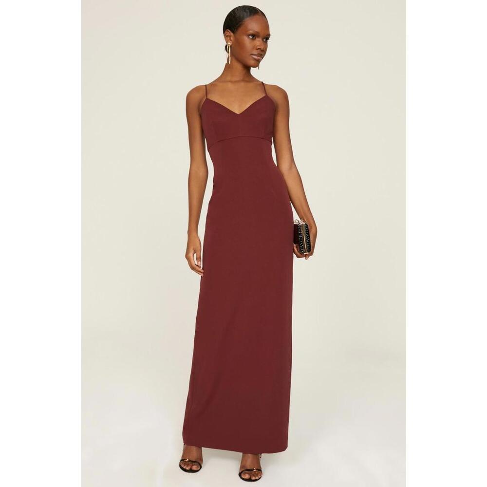 TOCCIN x RTR Merlot Red Gown Size 2 with Zipper Chipping